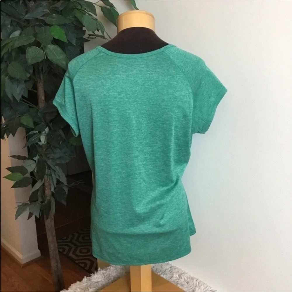 Champion Duodry short sleeve athletic tee Womans size XL green & gray - Picture 4 of 16